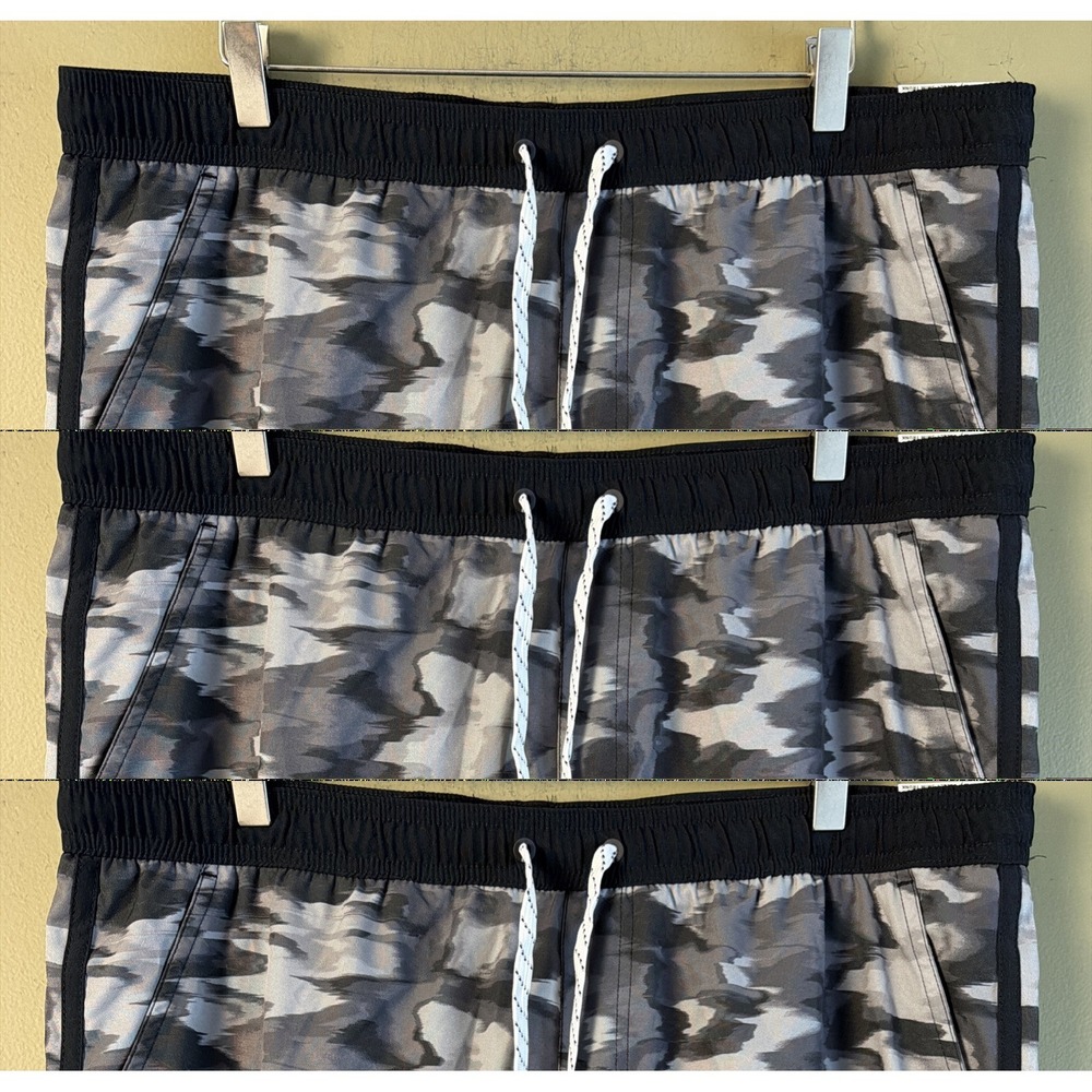 Eddie Bauer Black Camo Volley Swim Trunk UPF 50 Men's XL 7" Mesh Lined
